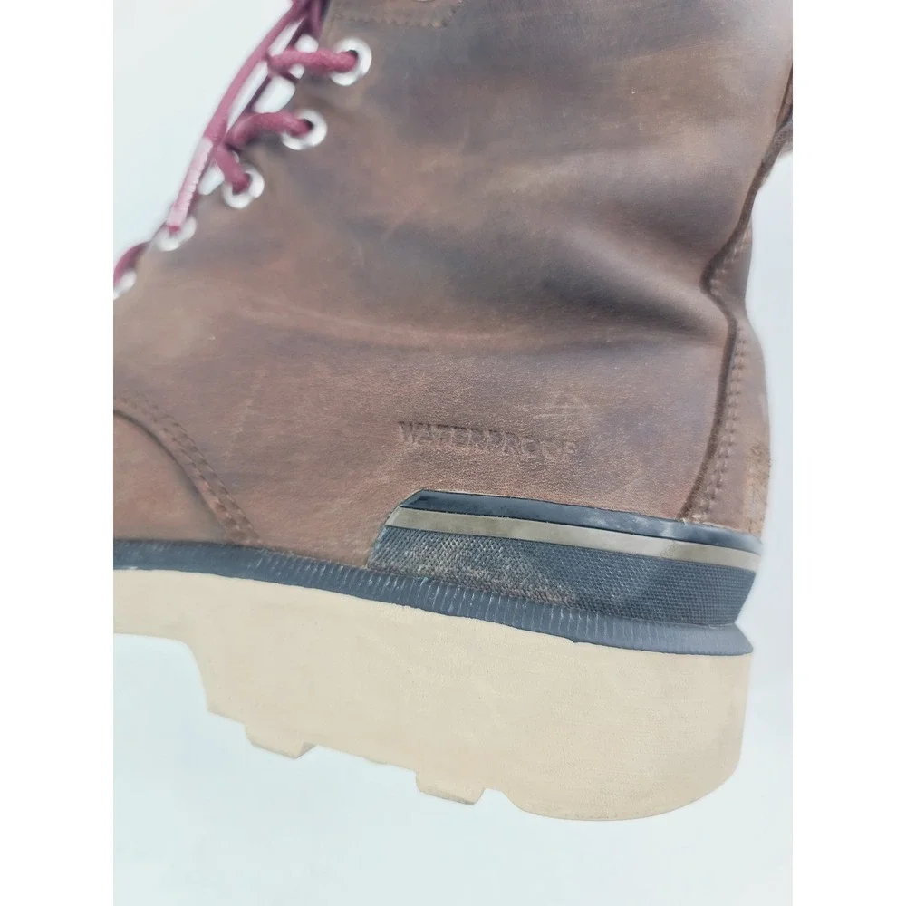 Sorel Leather‎ Boots Lace-up Waterproof For Men's, Size 9.5 Brown Color